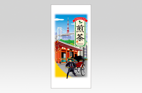 TP20006　ご当地イラスト　東京〈雷門・東京タワー・レインボーブリッジ〉