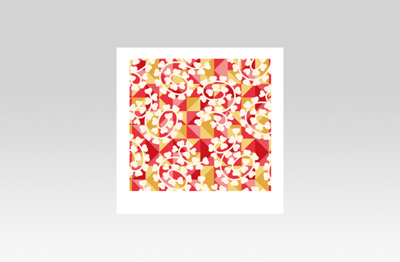 PL70564　イベント　おめでとう　オリジナル和柄（ハート唐草）