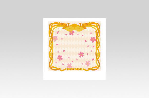 PL70604　イベント　卒業式　オリジナル和柄（鶴と桜）
