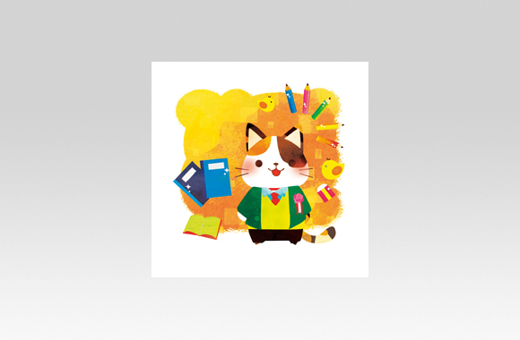 PL70610　イベント　入学式　キャラクター（猫）